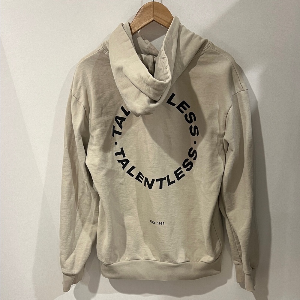 TALENTLESS Beige Hoodie for Men size medium